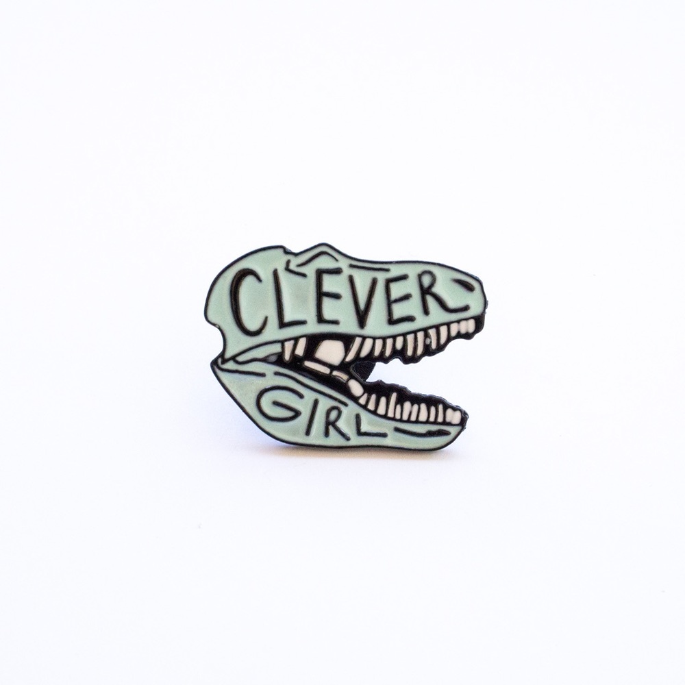 Jurassic park clever girl enamel pin
